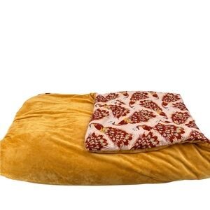 Opalhouse Twin Reversible Velvet Comforter Set Gold Yellow Birds Jungalow